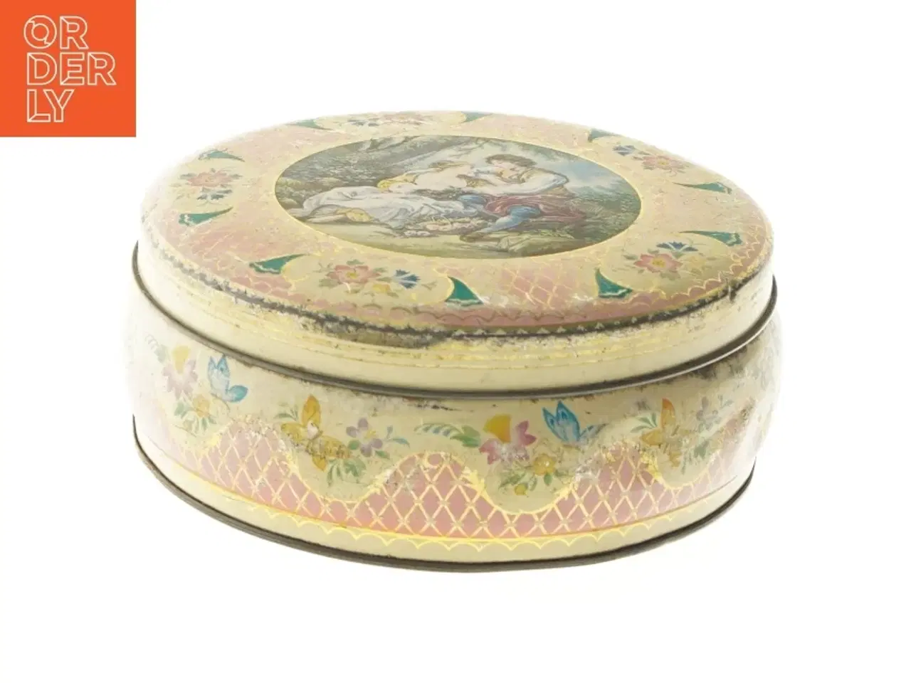 Billede 1 - Vintage dekorativ blikdåse (str. Ø 17,5 cm)