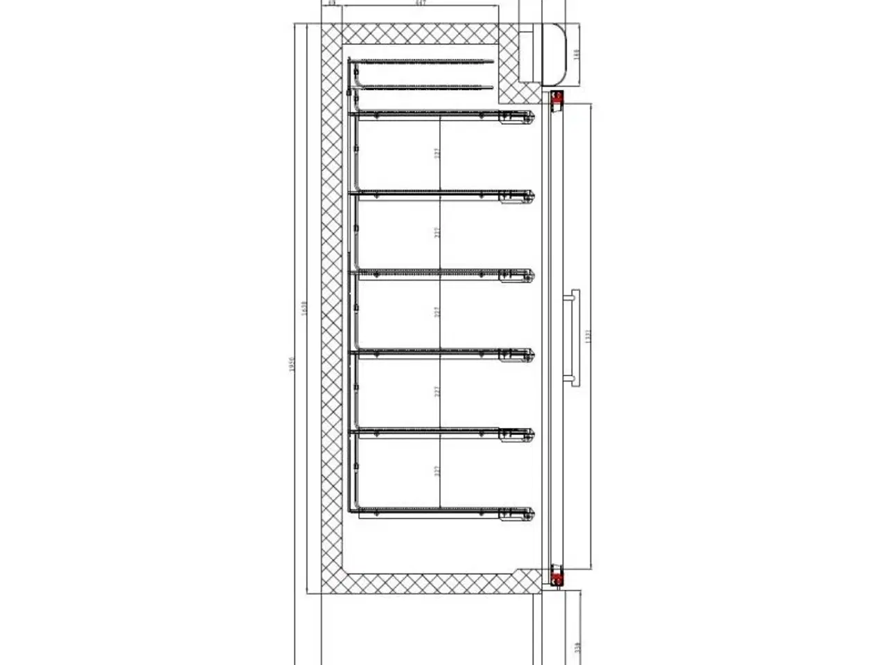 Billede 2 - Display fryseskab – hvid – 137x70x199 cm