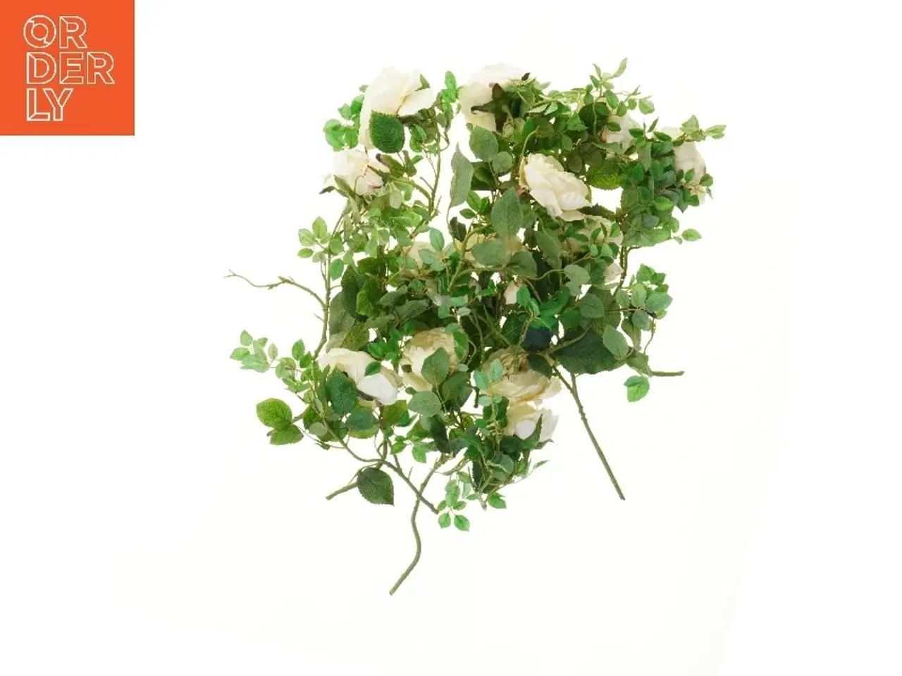 Billede 1 - Dekorativ blomsterbukse med kunstige roser
