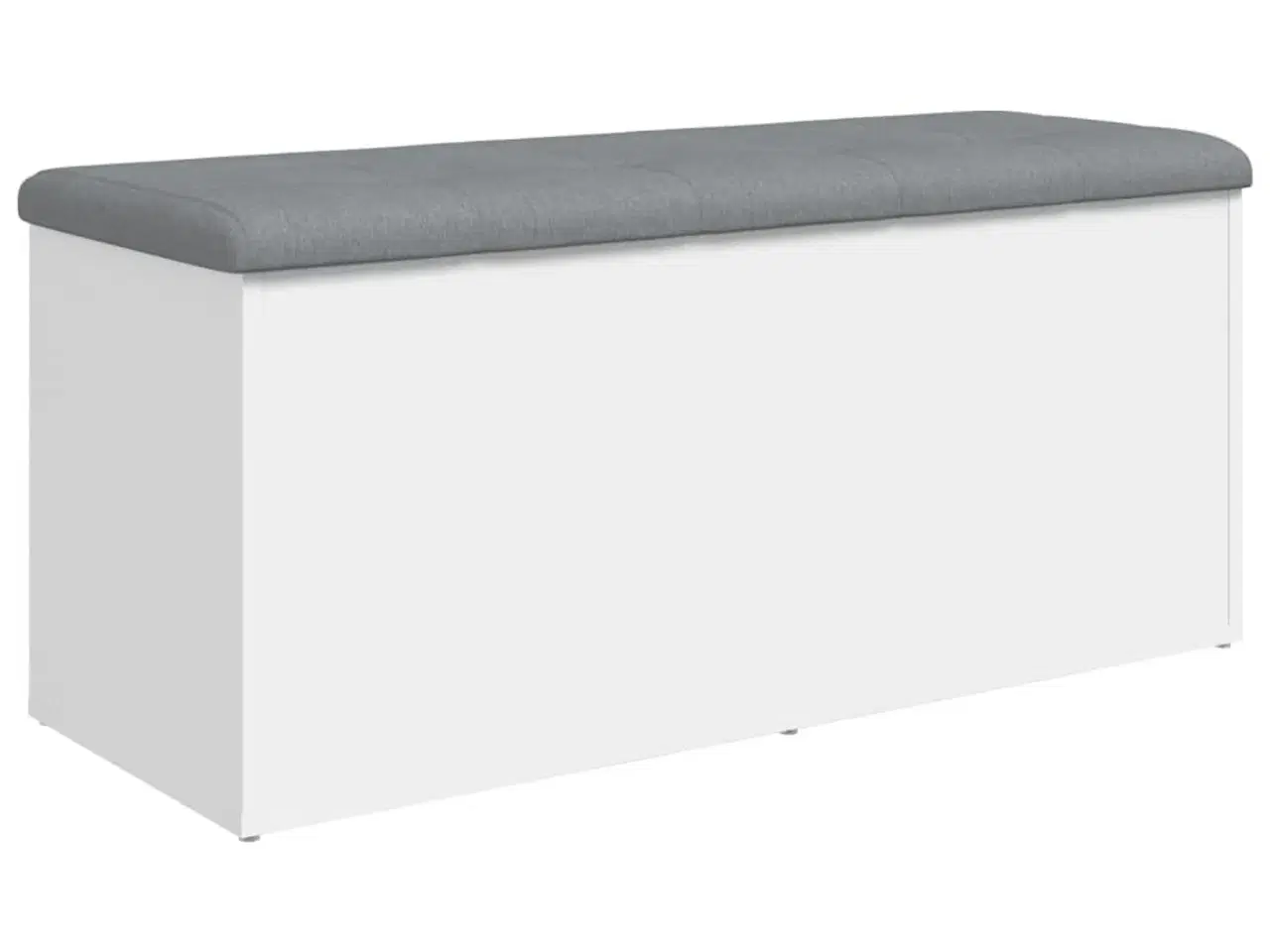 Billede 2 - Opbevaringsbænk hvid 102x42x45 cm konstrueret træ