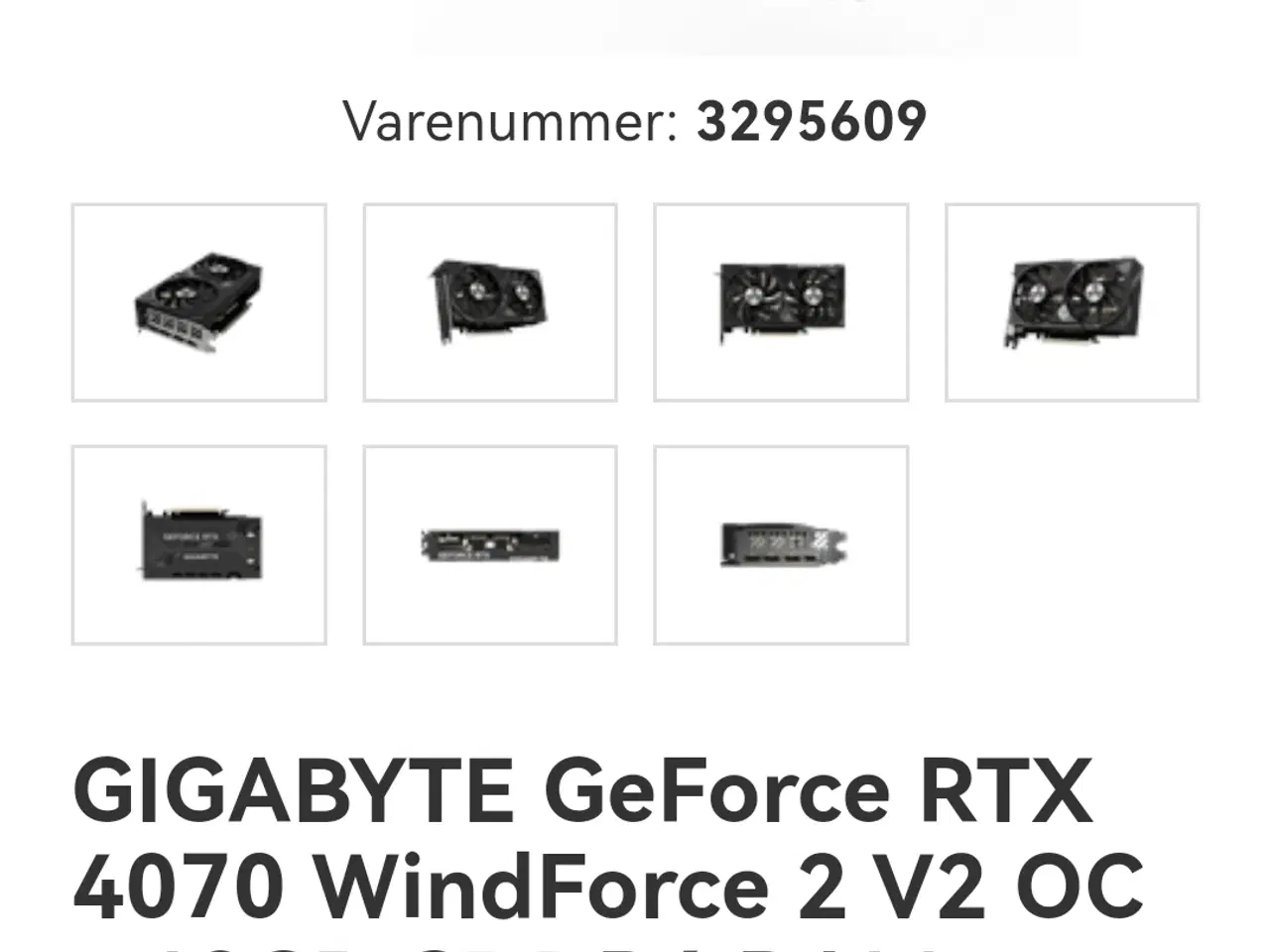 Billede 2 - Gigabyte Rtx 4070 grafikkort