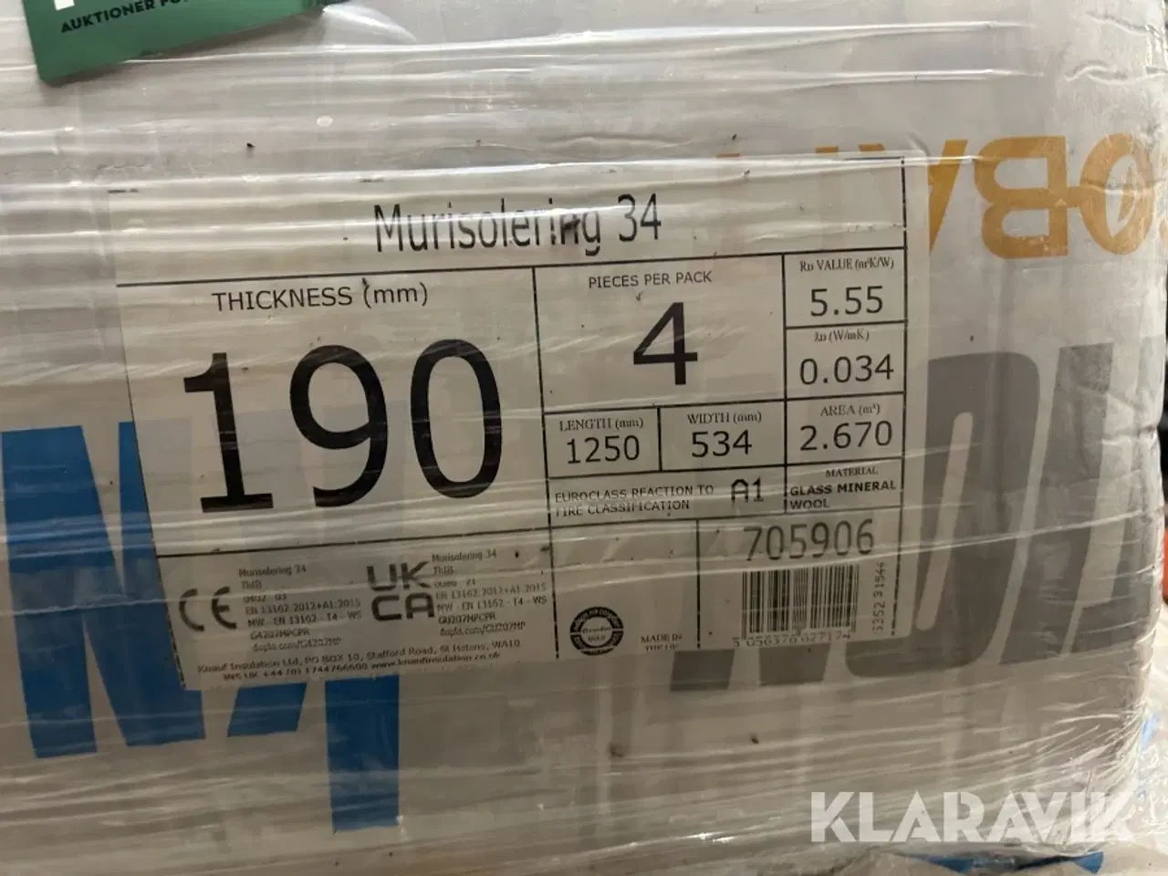 Billede 2 - Isolering Knauf 34 42 kvadratmeter