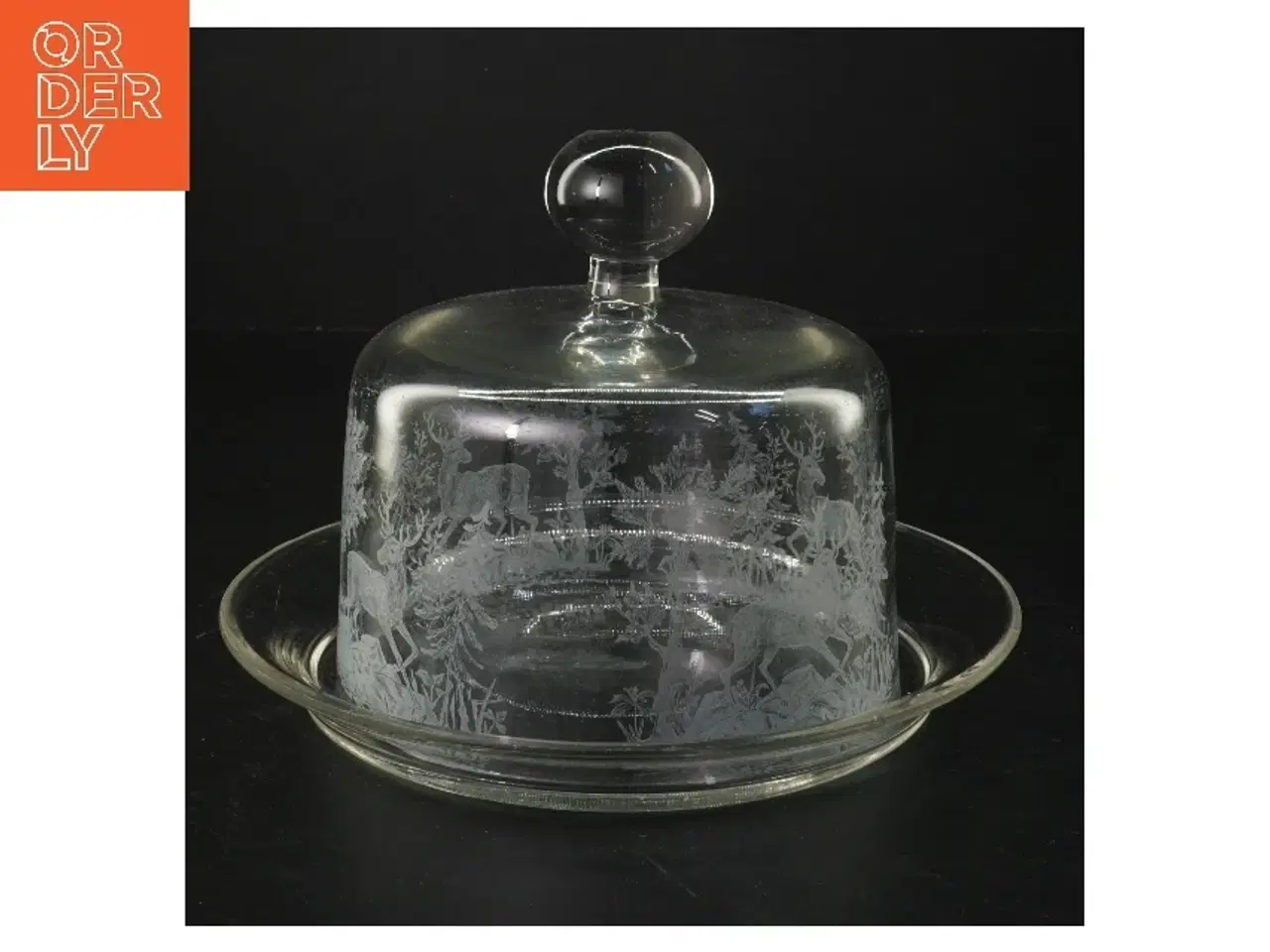 Billede 1 - Kastrup Glasværk Osteklokke .( Ø 21x h 15,5 cm)