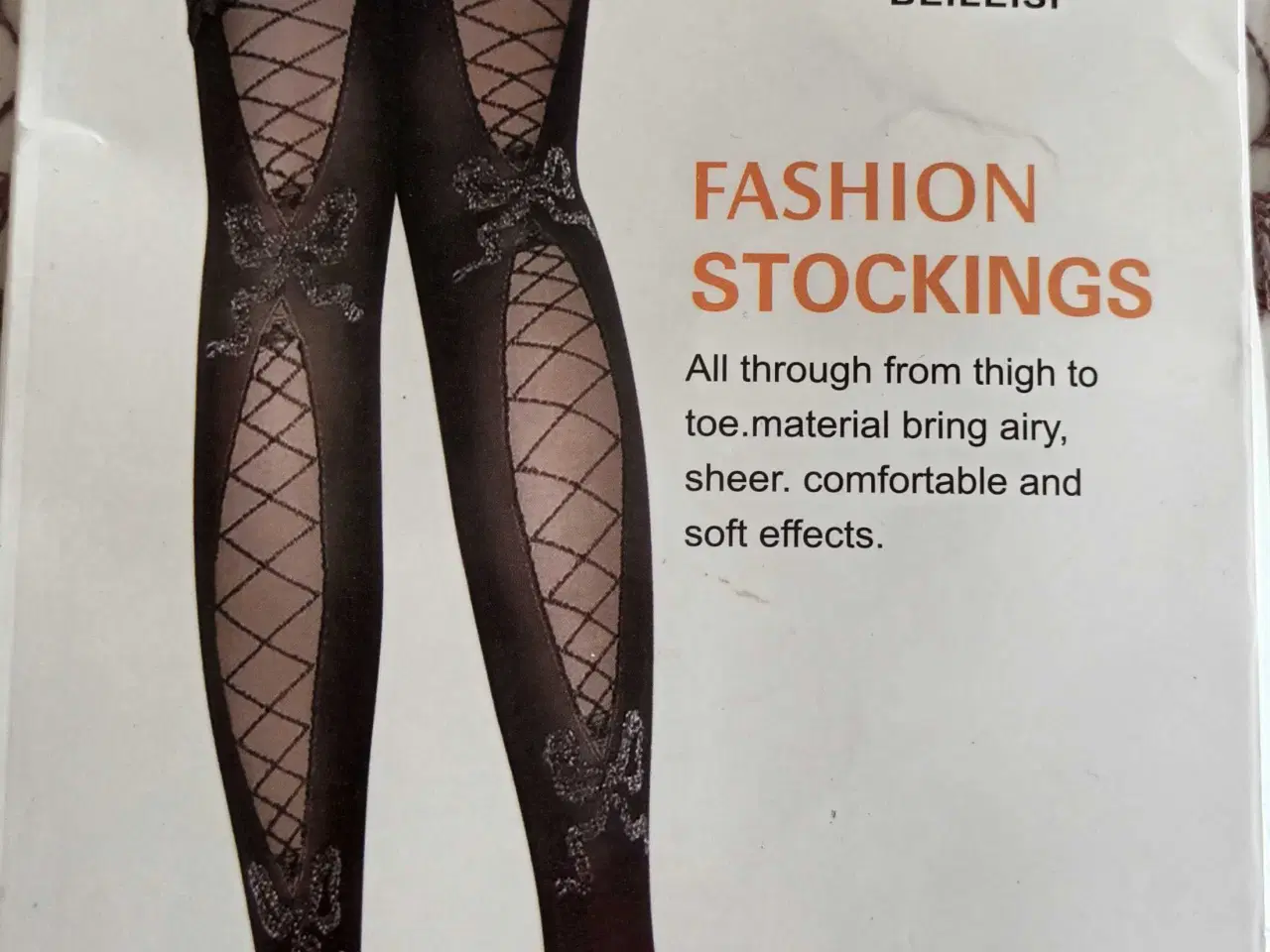 Billede 1 - Selvsiddende Nylonstrømper, Sort, One size