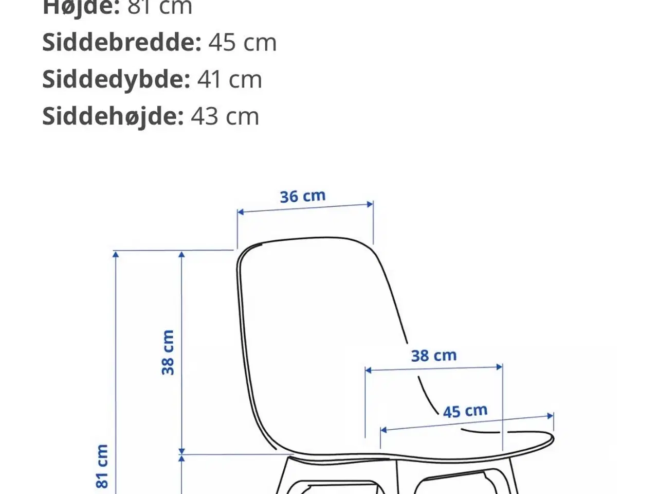 Billede 1 - Ikea ODGER STOLE. 
