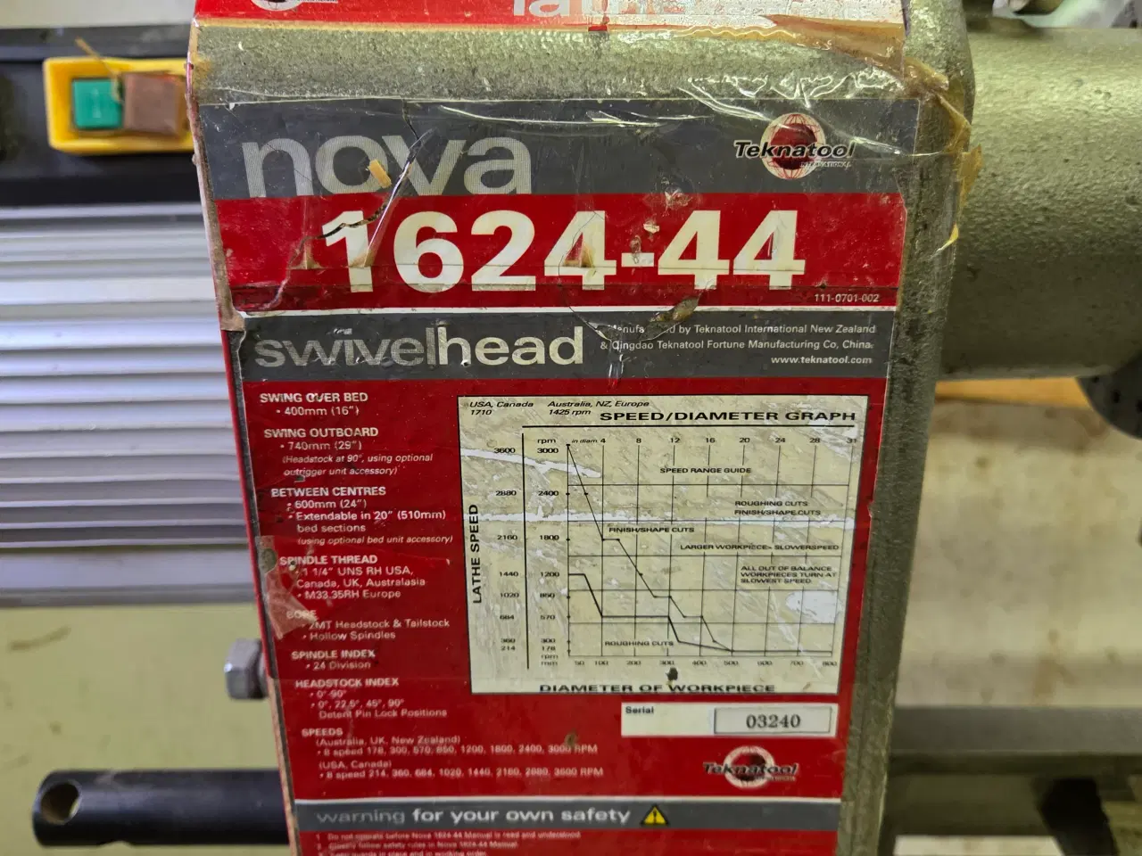 Billede 2 - Trædrejebænk. Nova 1624/44