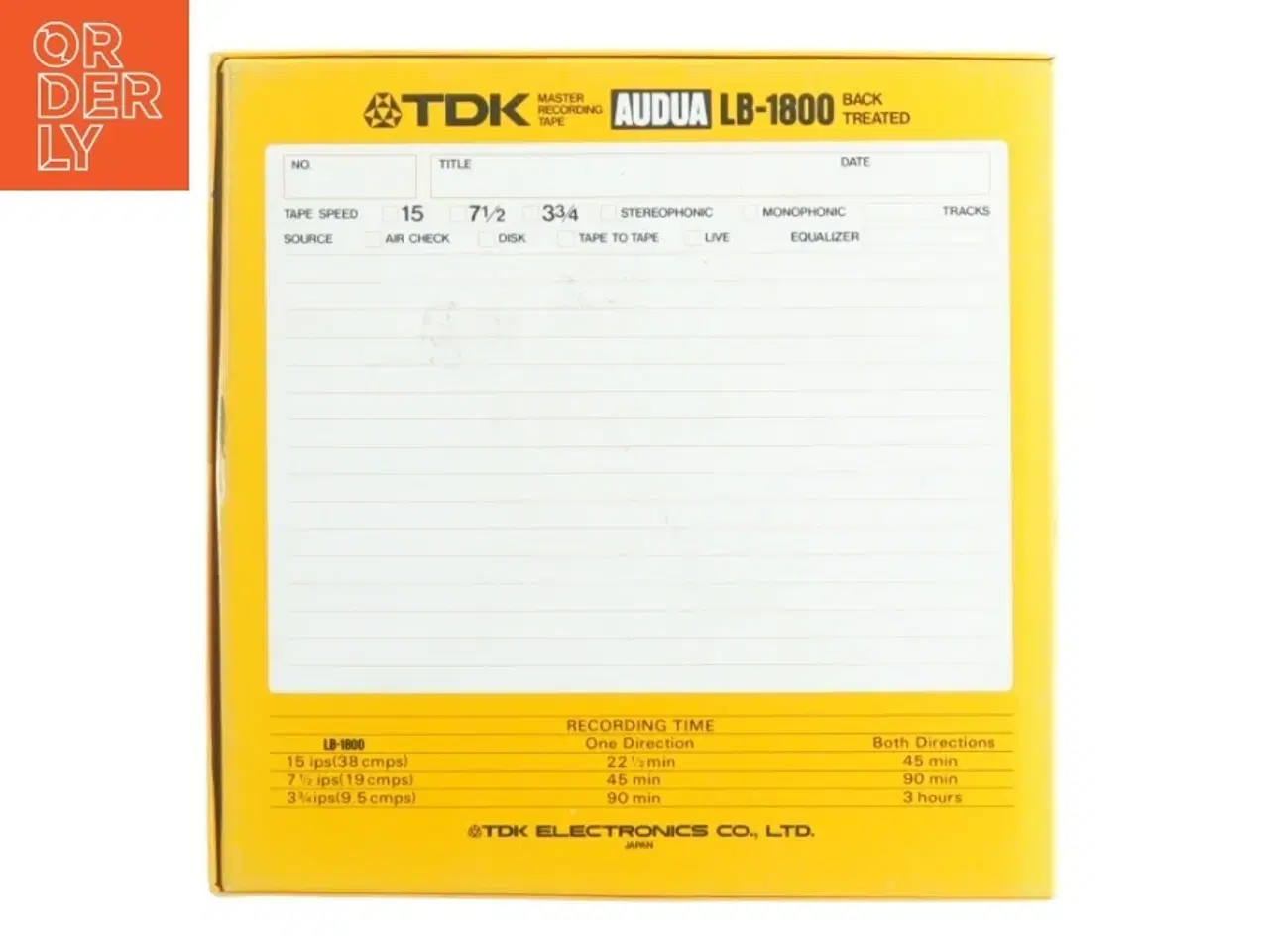Billede 4 - TDK AUDUA LB-1800 Master Indspilningsbånd med solo optagelse af Hornfifel live koncert 1979