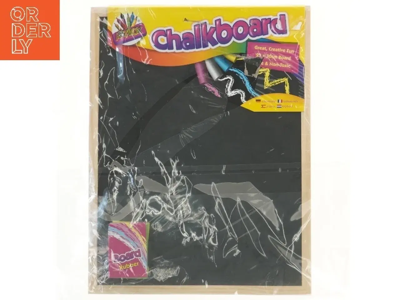 Billede 1 - Tavle med kridt og viskelæder fra Tallon (str. 23x30 cm)