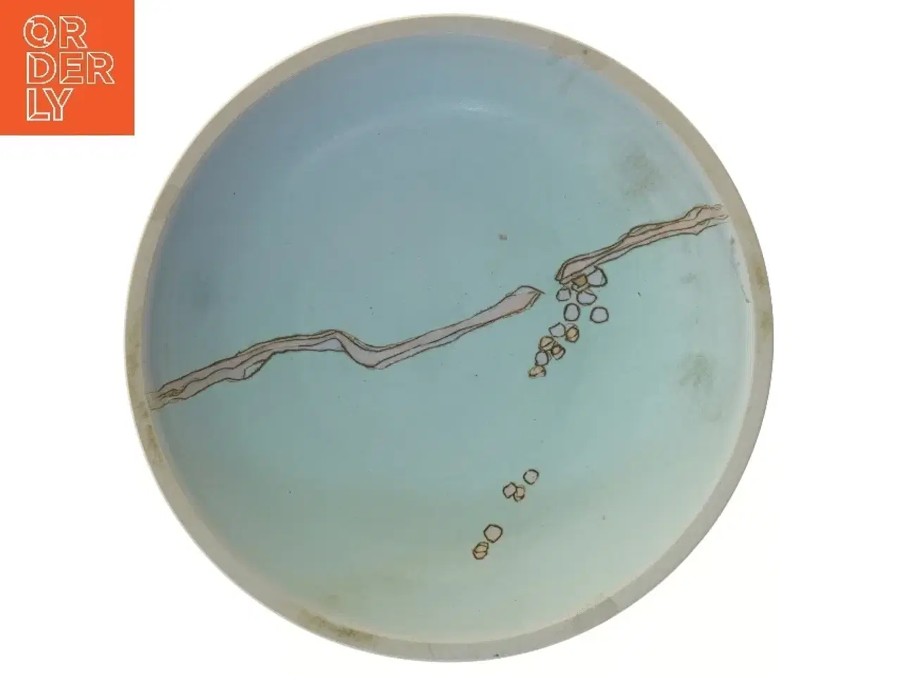 Billede 2 - Keramisk skål med dekorationsmønster (str. Ø 27 cm) fra keramiker