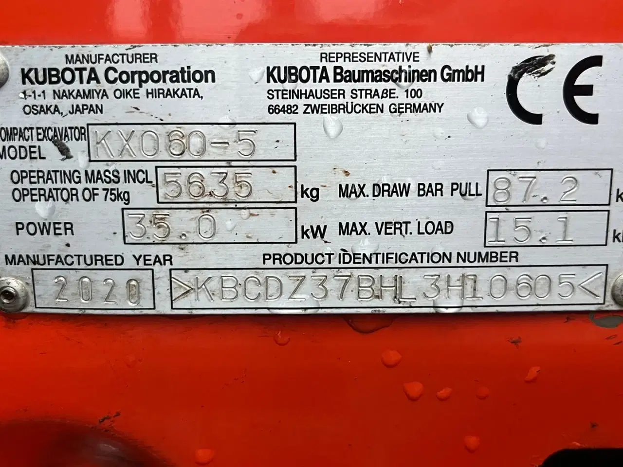 Billede 6 - Kubota KX060-5 Centralsmørring og nyere Engcon rotortilt kun kørt 1332t