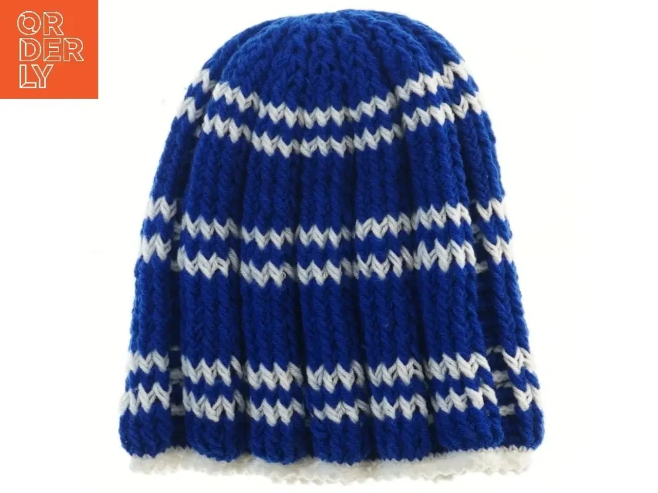 Billede 1 - Strik hue med striber (str. 22x24 cm)