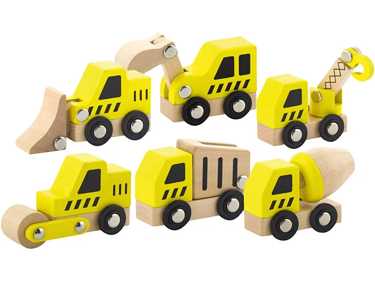 Billede 1 - VIGA Minibiler, konstruktionsbiler, str. 7-9 cm, 6dele/ 1 sæt