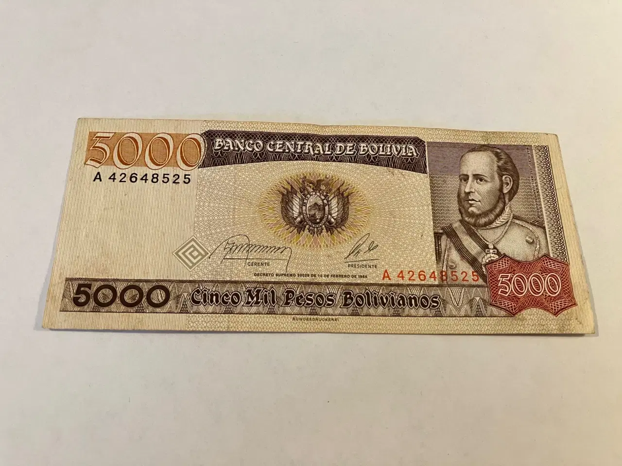 Billede 1 - 5000 Pesos Bolivianos Bolivia