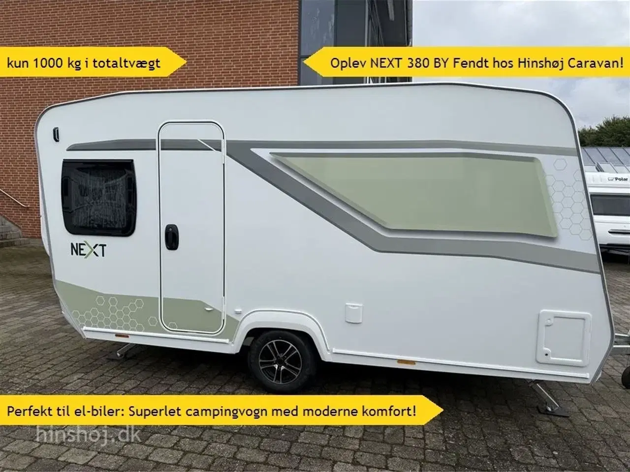 Billede 1 - 2026 - Fendt NEXT 380   En nyhed til campisten med EL bil fra Hinshøj Caravan