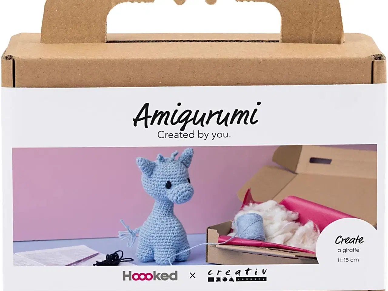 Billede 1 - DIY Kit Amigurumi, Giraf, lys blå, 1 pk.