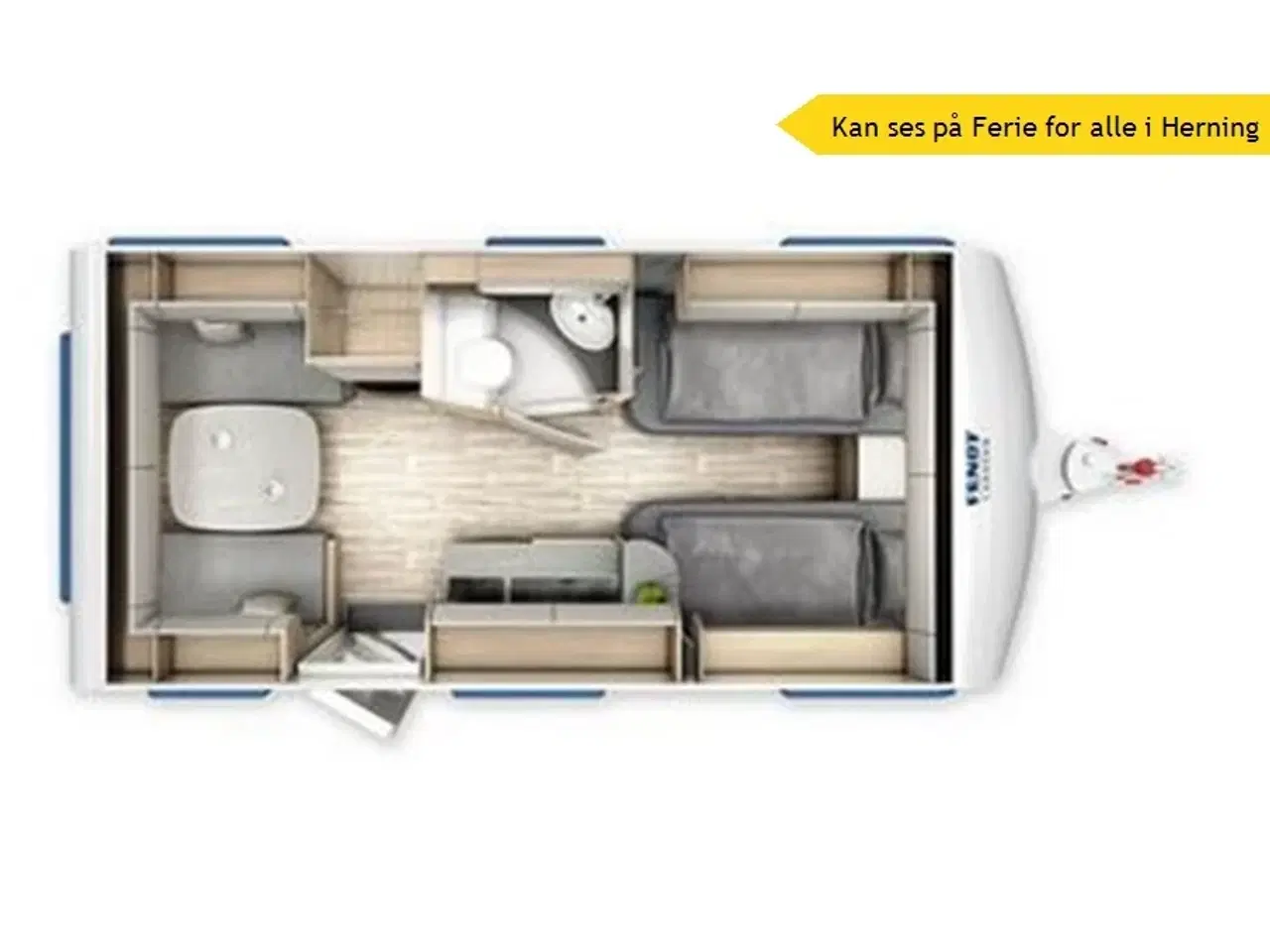 Billede 2 - 2026 - Fendt Bianco Selection 465 TG   Enkeltsengsvogn med udtræk - Kan opvejes til 1.800 kg. - Se vognen på Ferie for alle messen 20-22/2 2026  i Herning
