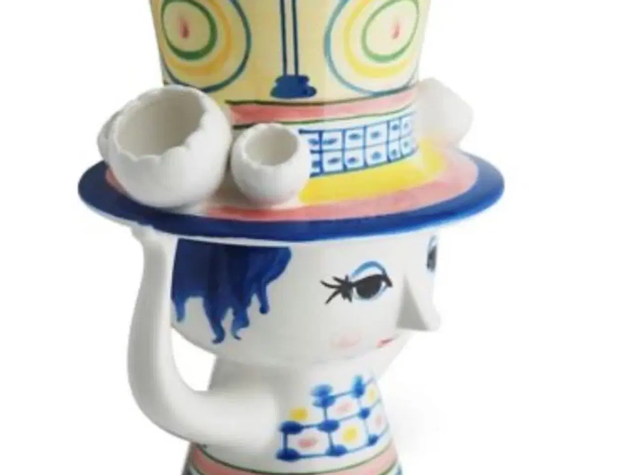 Billede 3 - Smuk Lady With Hat, blå