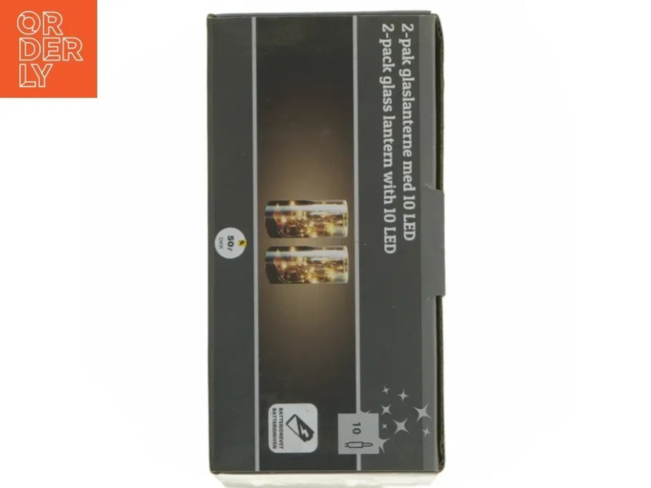 Billede 5 - 2-pak glaslanterne med 10 LED fra Netto (str. 15 cm. 2 styk)