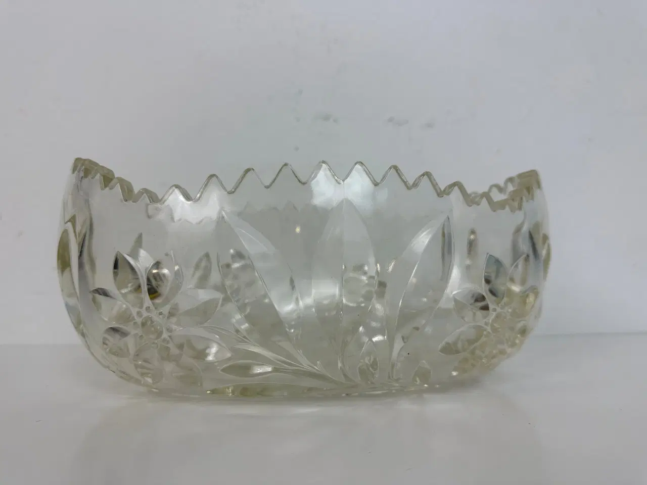 Billede 2 - Stor skål i krystalglas, vintage