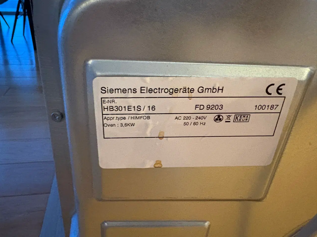 Billede 3 - Siemens indbygningsovn HB301E1S