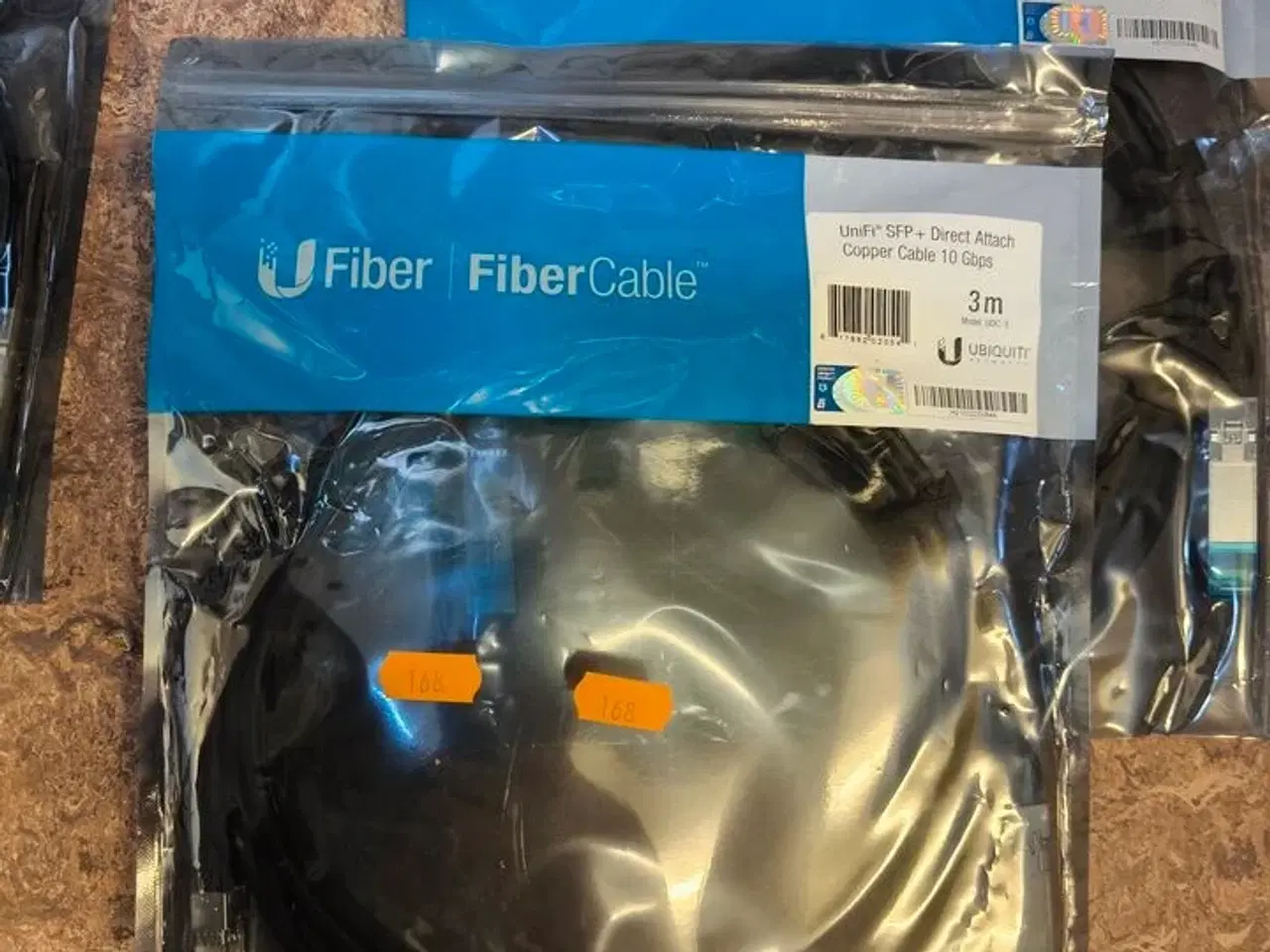 Billede 1 - 2 stk. UBIQUITY UniFI SFP+ 10Gbps 3m fiberkabler (ubrugt)