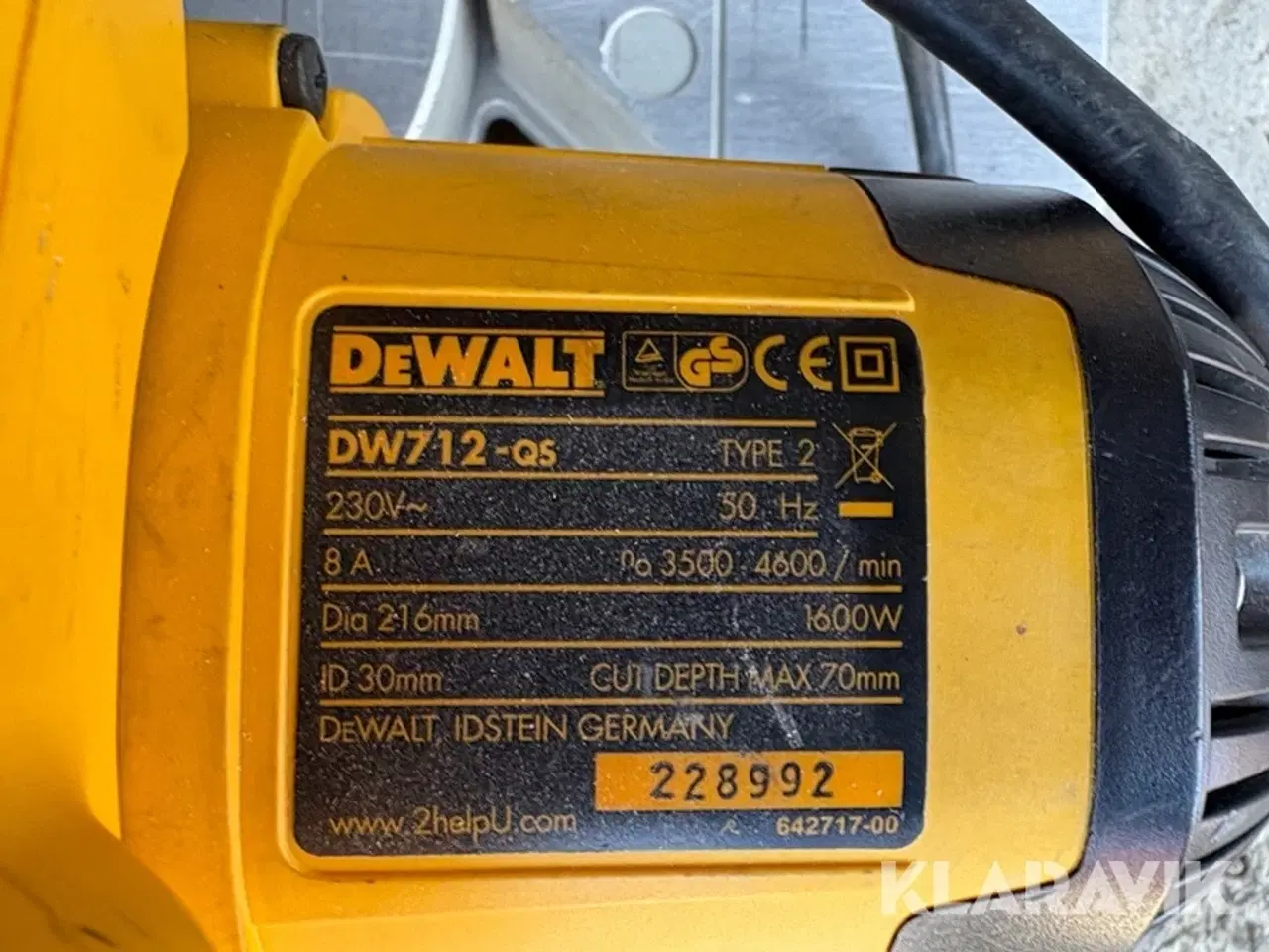 Billede 3 - Kapsav DeWalt DW712