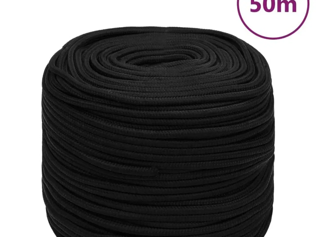 Billede 1 - Arbejdsreb 8 mm 50 m polyester sort