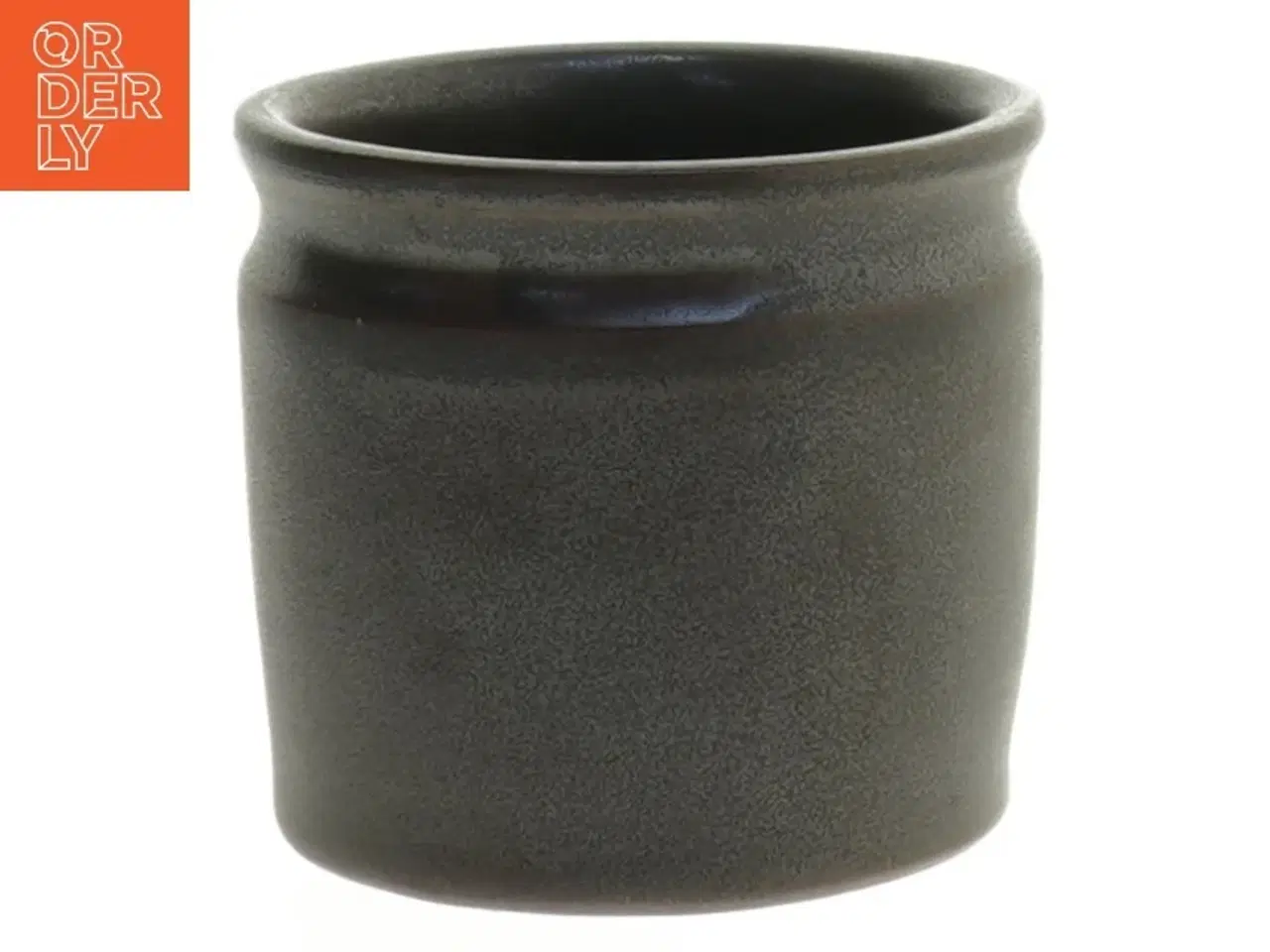 Billede 1 - Lille keramikbeholder (str. Ø. 7,5 cm. længde. 7 cm)