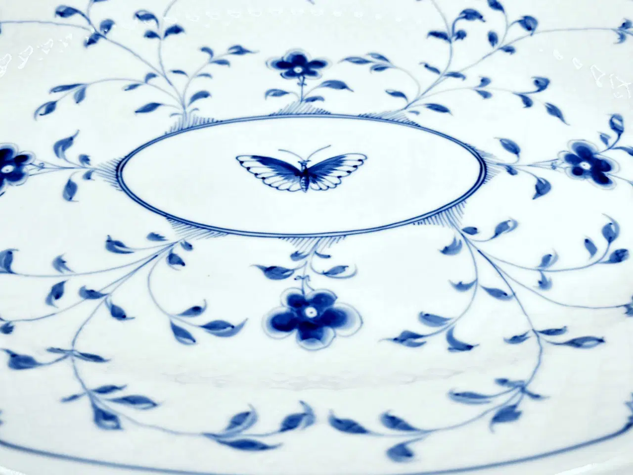 Billede 4 - Sommerfugl ovalt fad B&G Porcelæn 