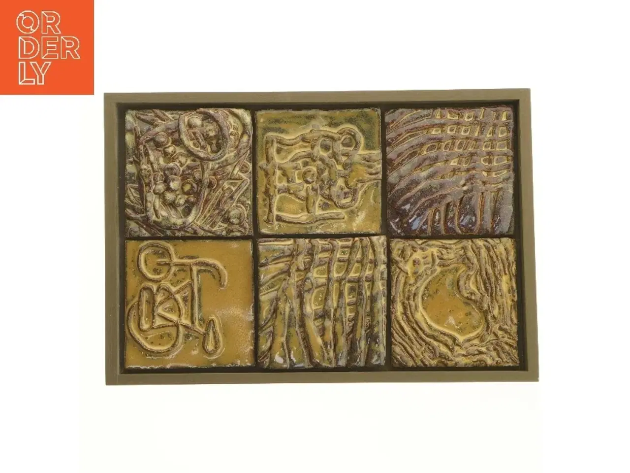 Billede 1 - Væghængt keramisk kunstværk (str. 45x31 cm)