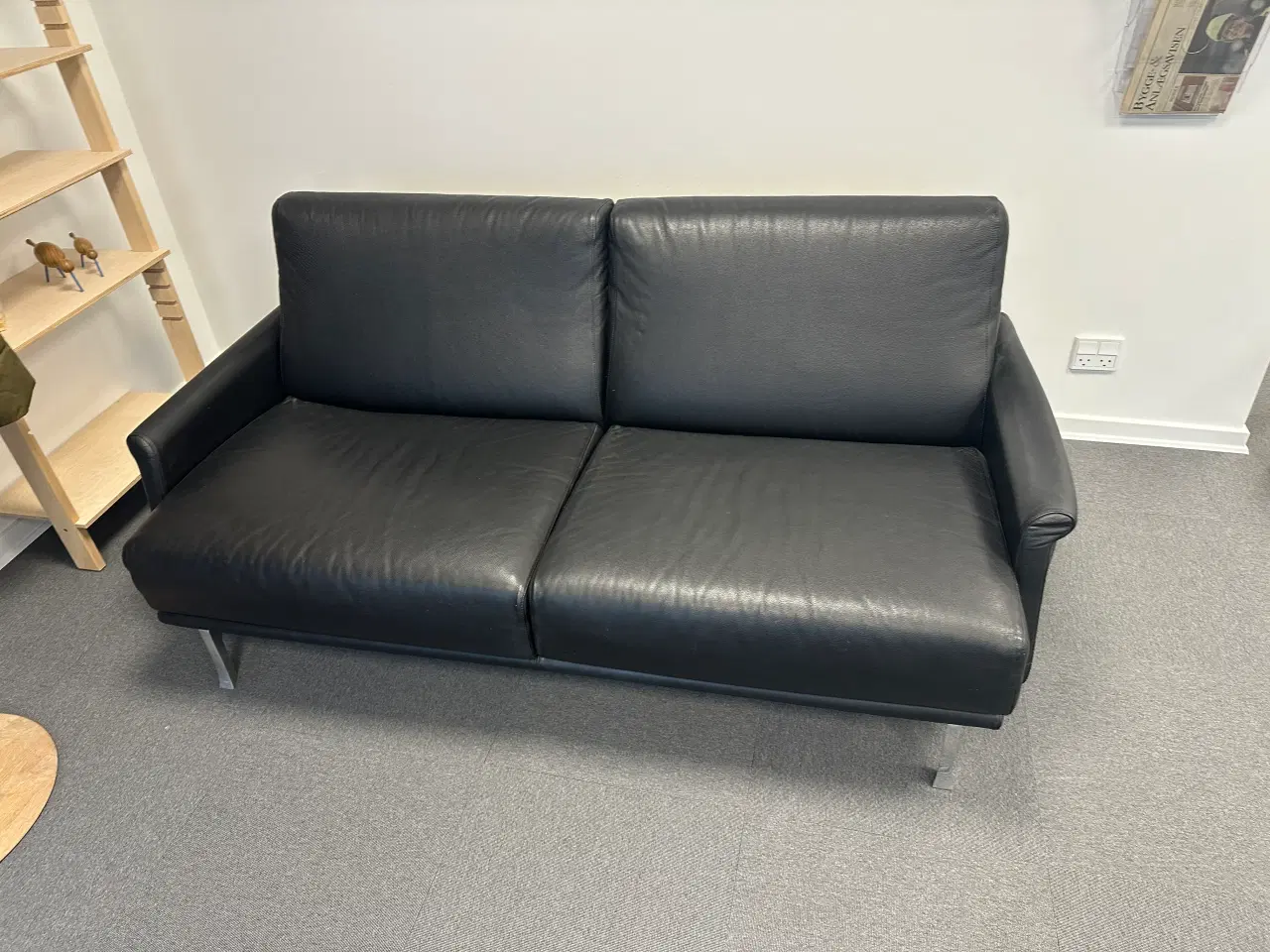 Billede 1 - Lædersofa til salg