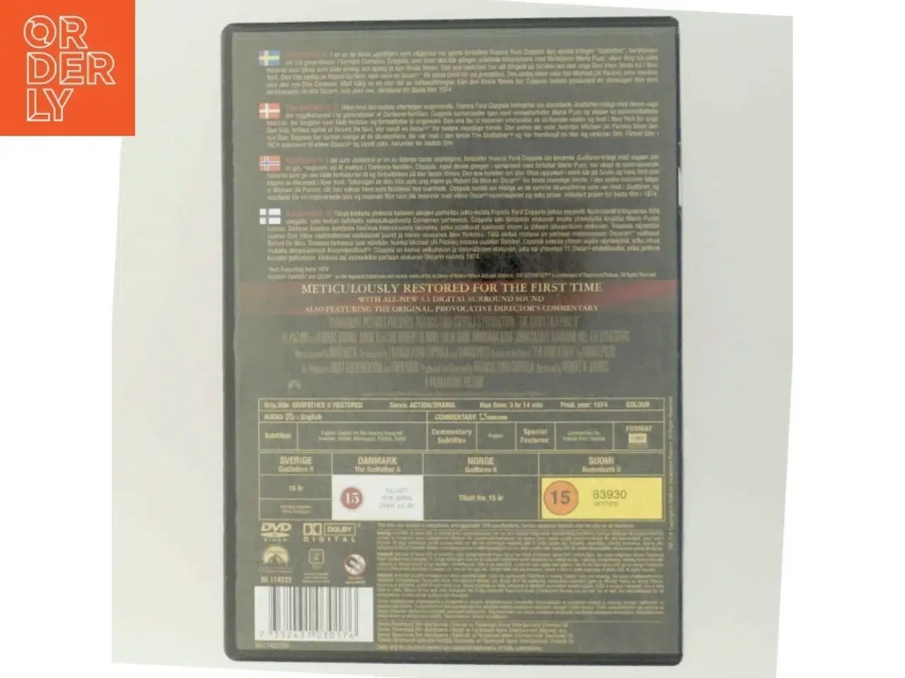 Billede 3 - GODFATHER II RESTORED (dvd)