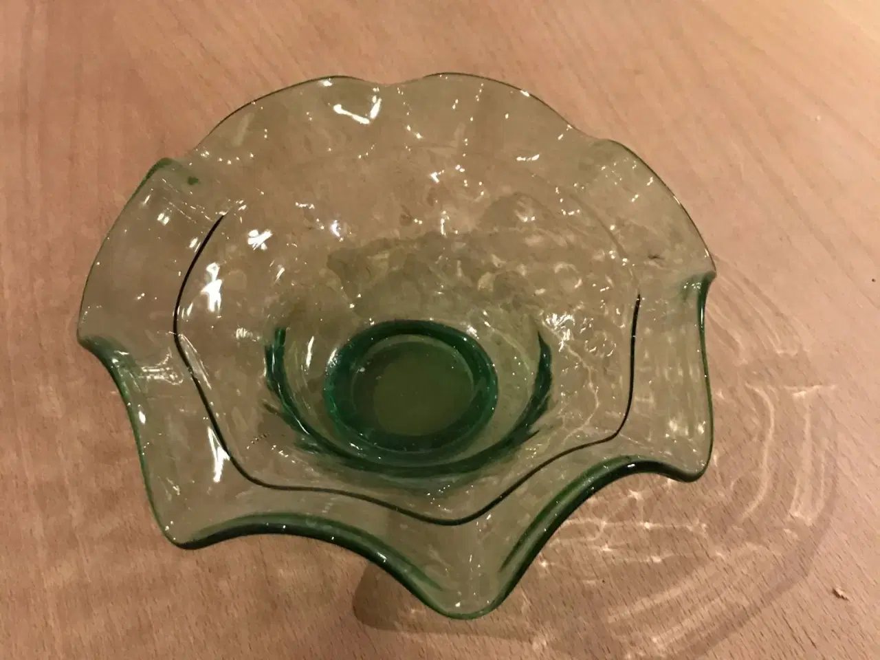 Billede 1 - Glas skål grøn