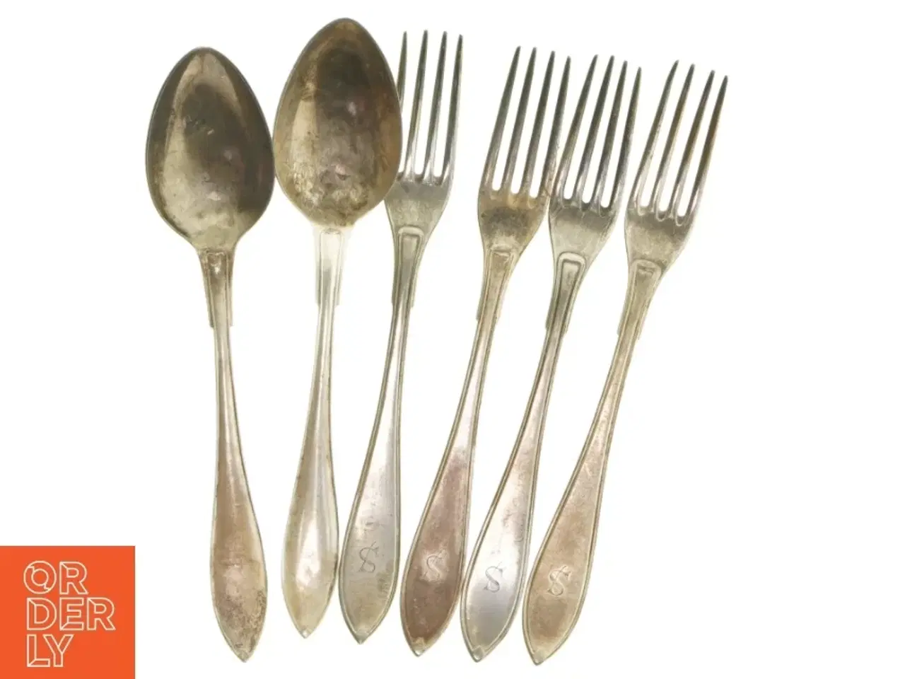 Billede 1 - Sæt af skeer og gafler (str. 19 cm)