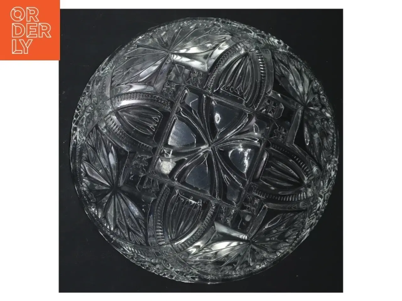 Billede 3 - Glas skål med mønster (str. Ø 20 cm)