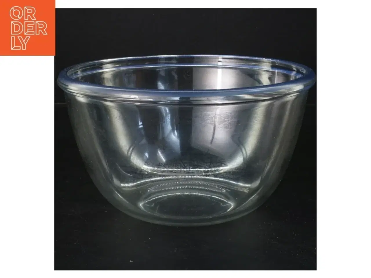 Billede 1 - Rund glasskål (str. Ø 21x11 cm)