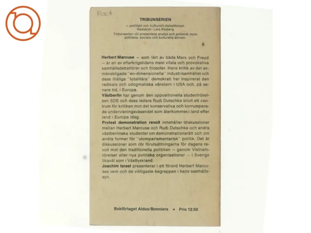Billede 3 - Protest demonstration revolt af Herbert Marcuse (bog)
