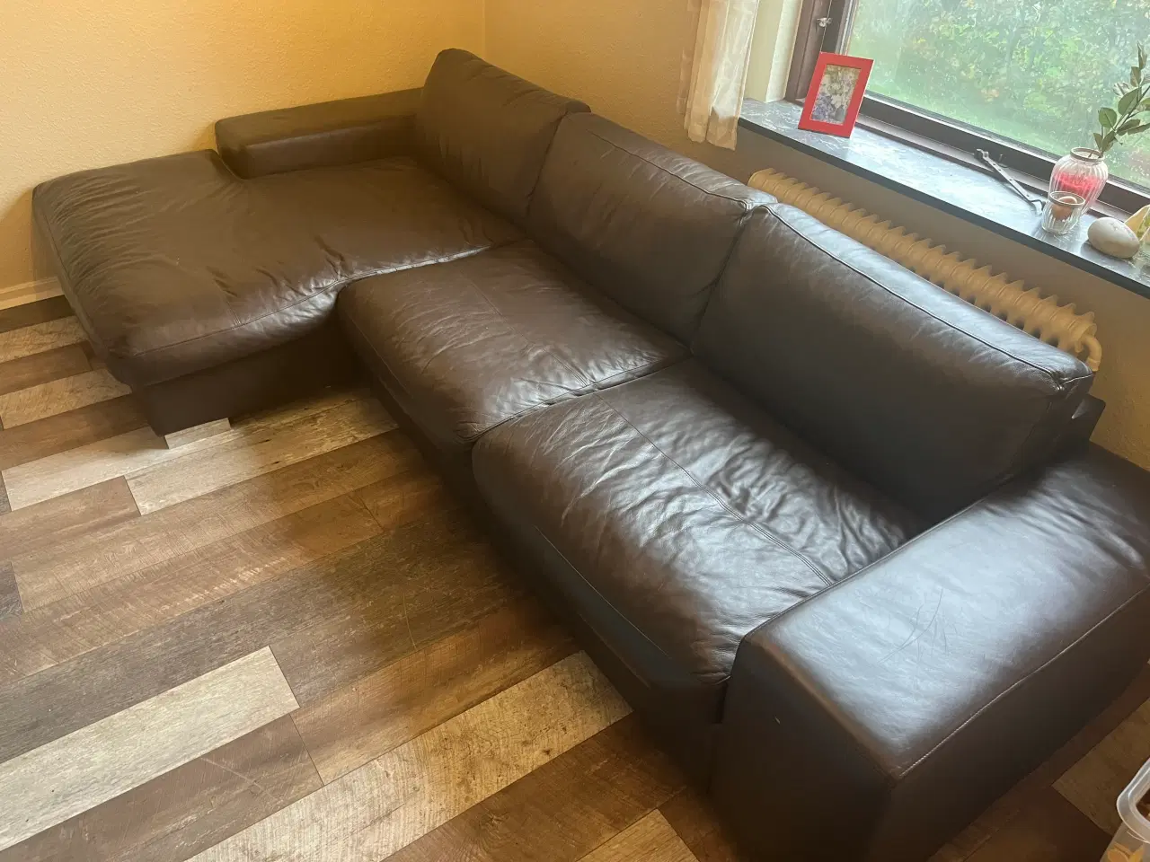 Billede 1 - Læder sofa 