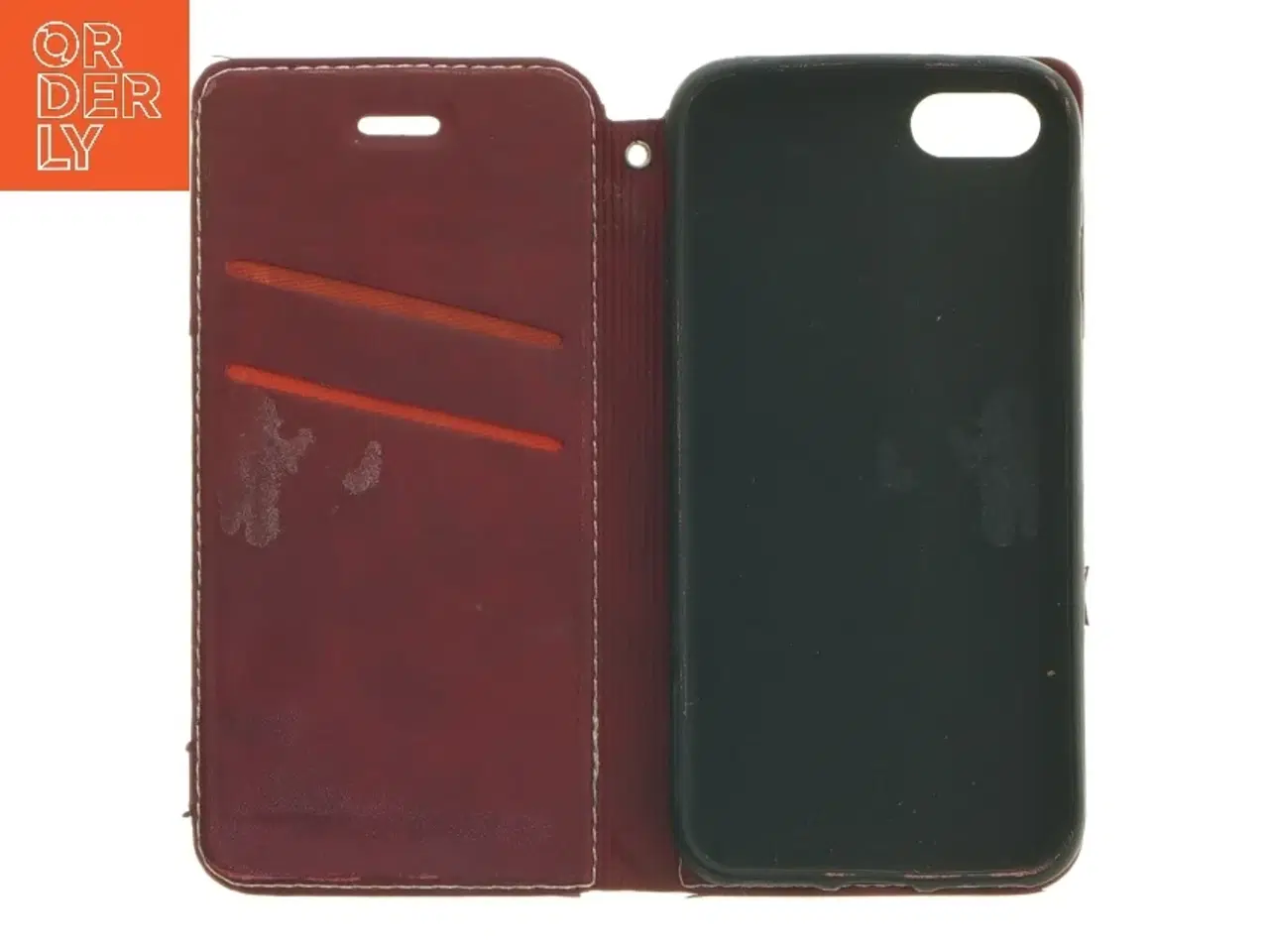 Billede 3 - Smartphone etui i læder med kortholder (str. 14 x. 7,5 cm)