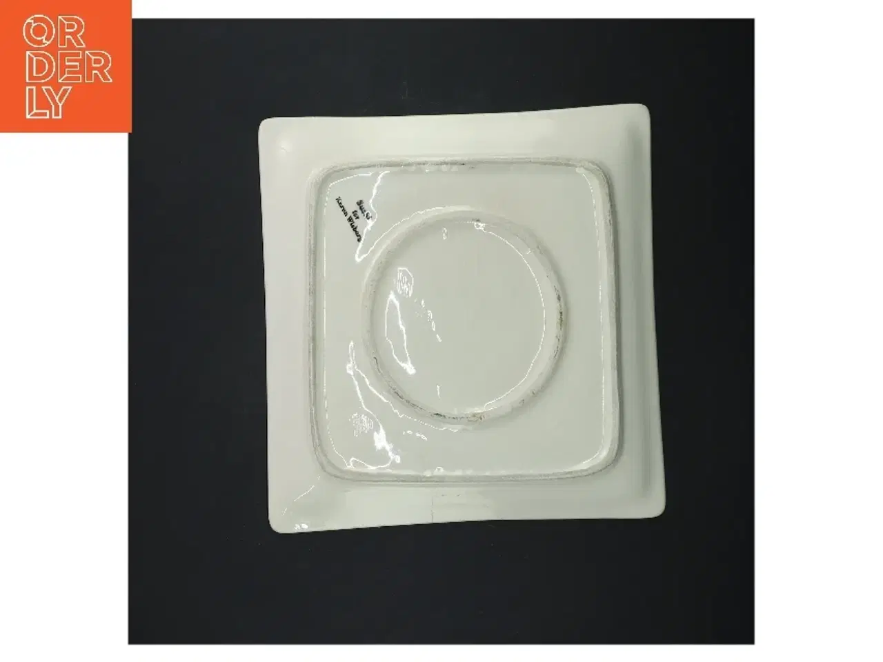 Billede 3 - Rektangulært hvidt porcelænsfad (str. 19x19 cm)