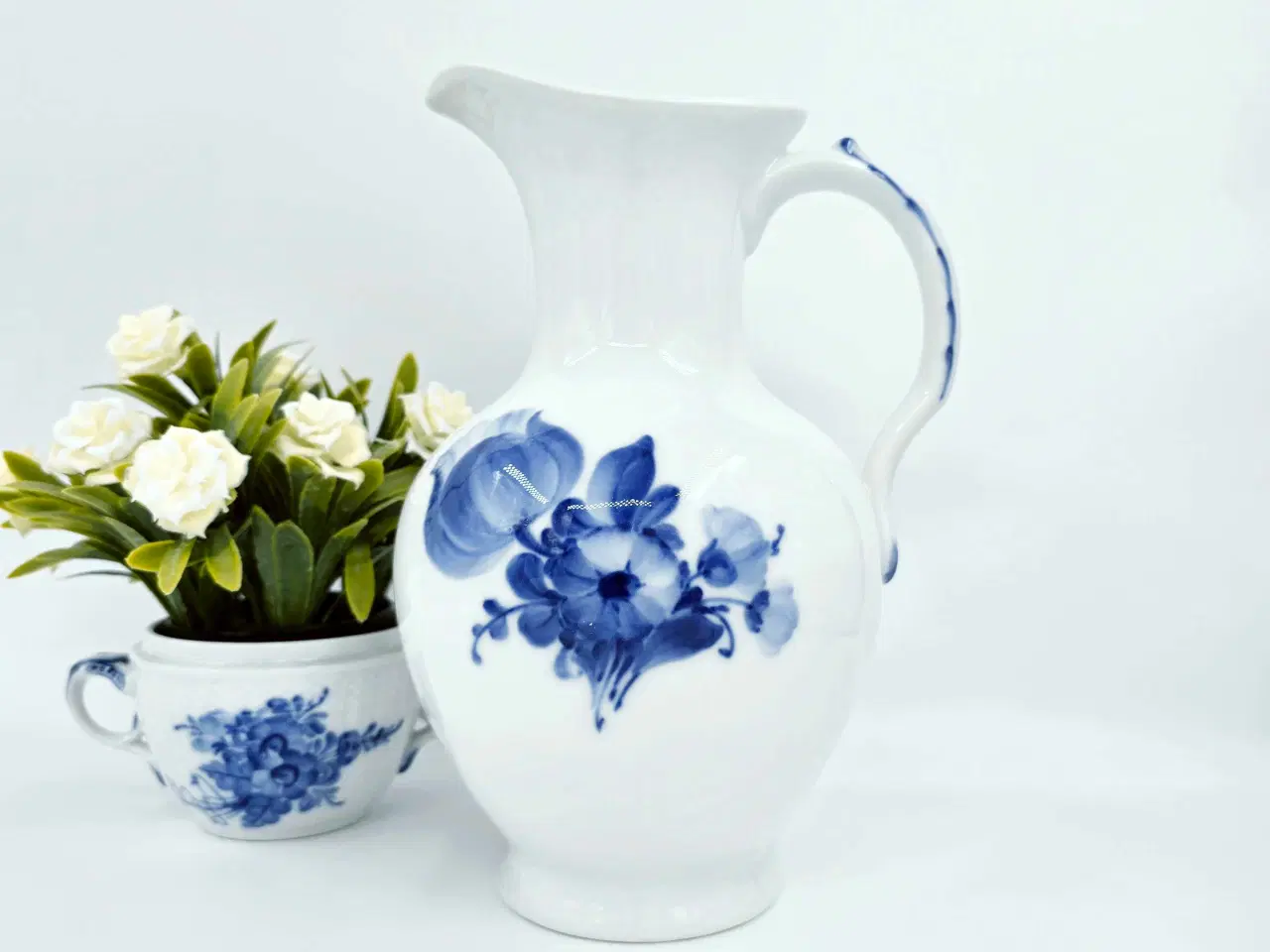 Billede 1 - Blå Blomst Chokoladekande Porcelæn 