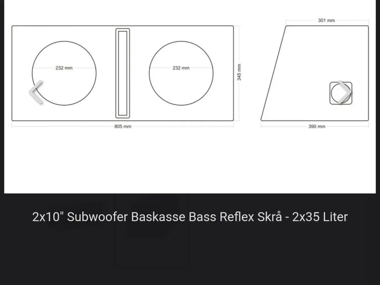 Billede 3 - Subwoofer 2 x 10" kabinet 