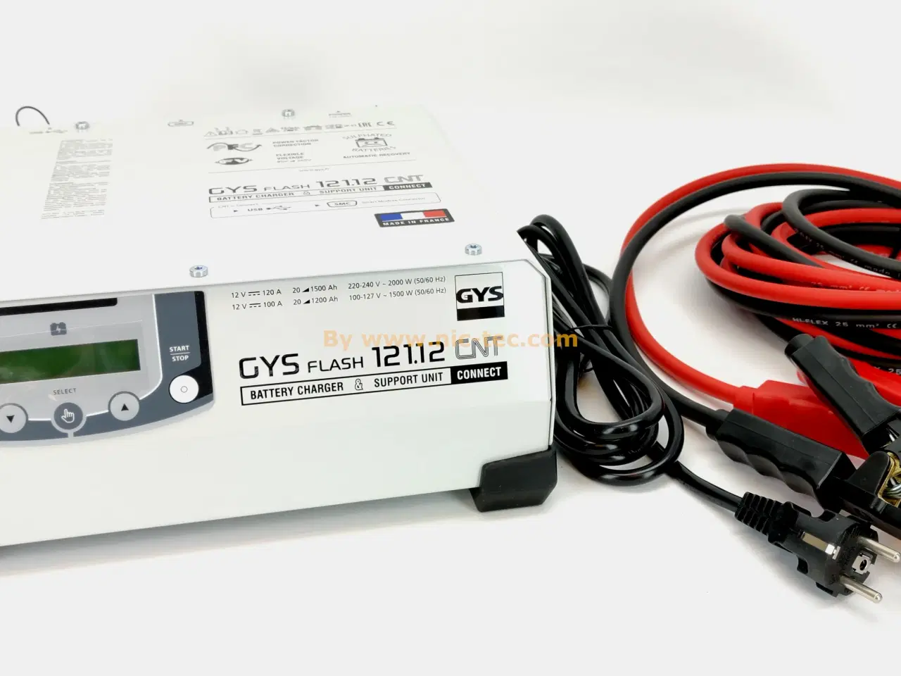 Billede 5 - Lade apparat til Bilbatteri 12V - 120A! GYSFlash 121.12 CNT Horisontal Super Pro med 5 Meter lange kabler Super power.