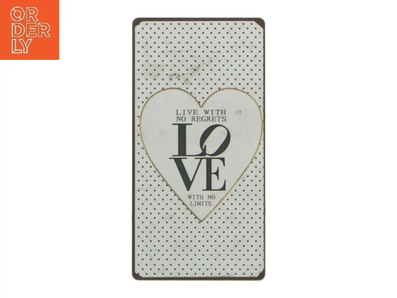 Billede 1 - Dekorativt skilt med kærlighedsbudskab fra Lafinesse (str. 10x5 cm)