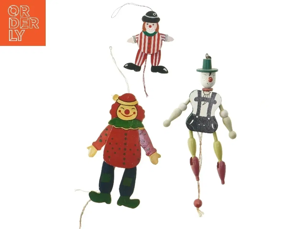 Billede 1 - Træfigurer til ophæng (str. 10 cm og 18 cm og 19 cm)