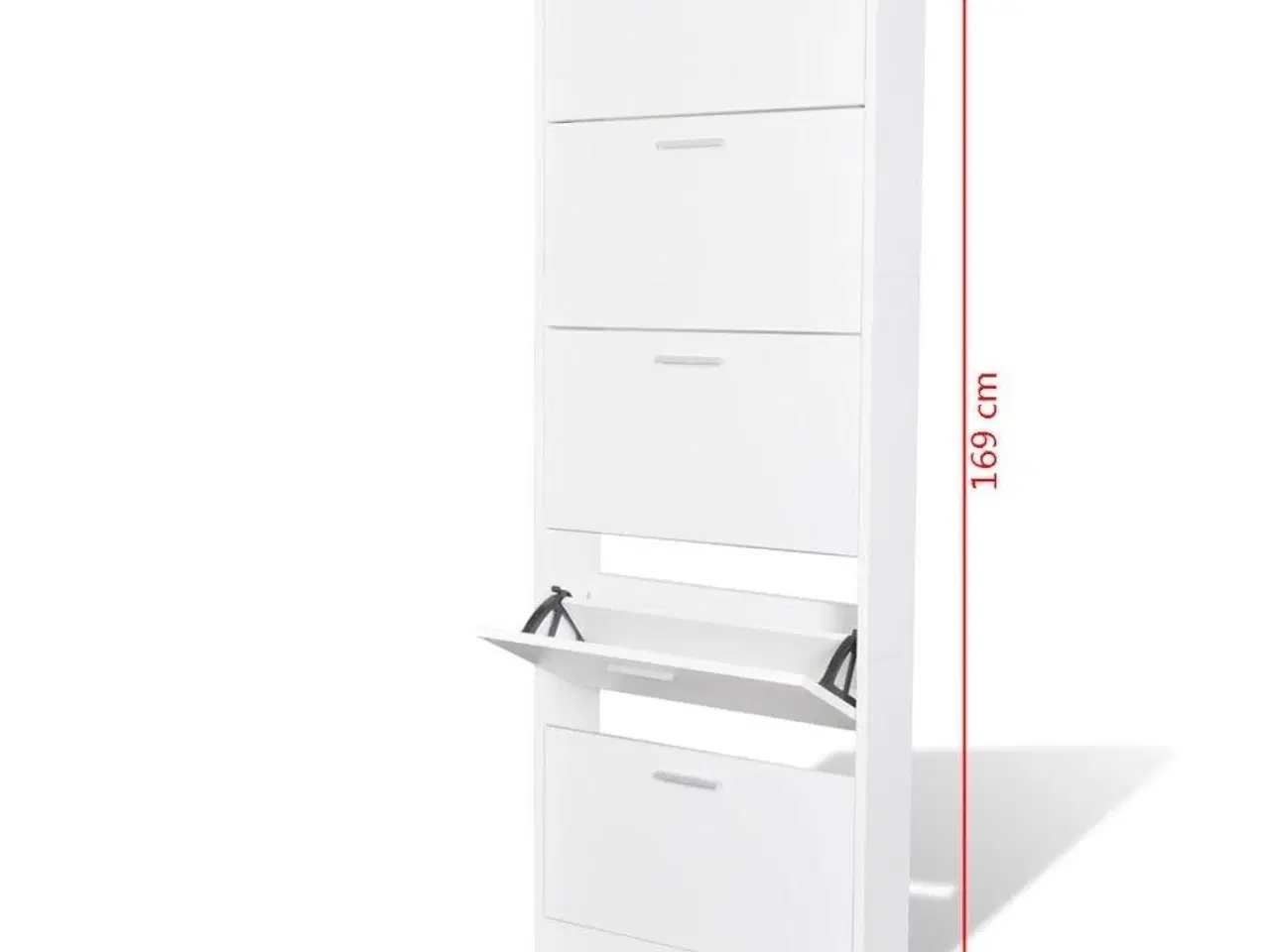 Billede 6 - Skoskab med 5 rum træ hvid