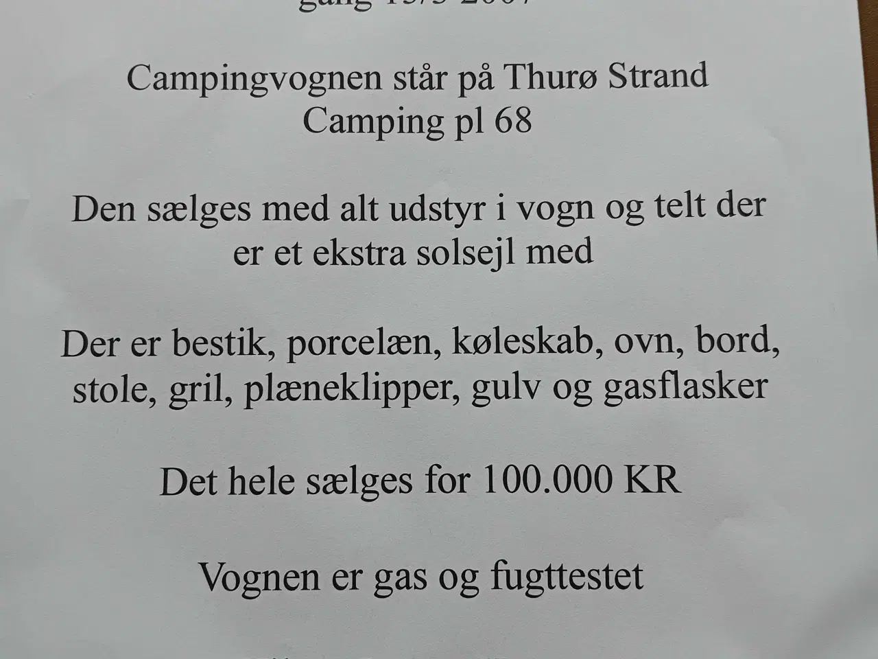 Billede 1 - Campingvogn med alt tilbehør