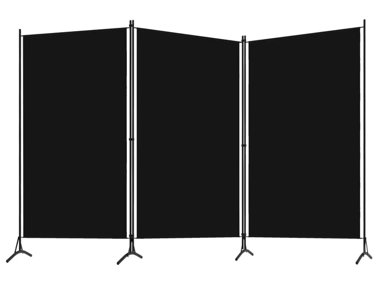 Billede 2 - 3-panels rumdeler 260 x 180 cm sort