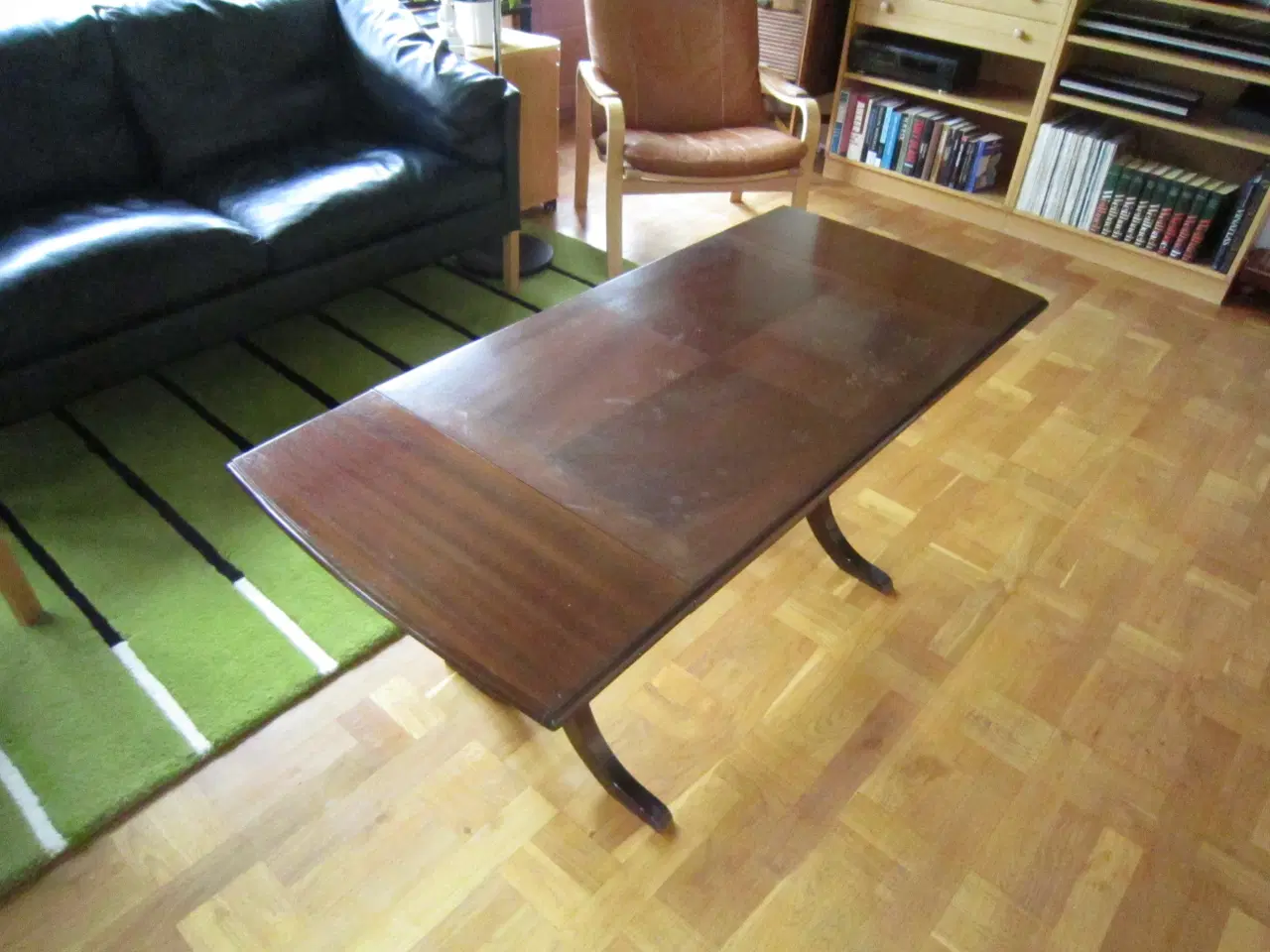 Billede 5 - Sofabord i mahogni m. 2 klapper