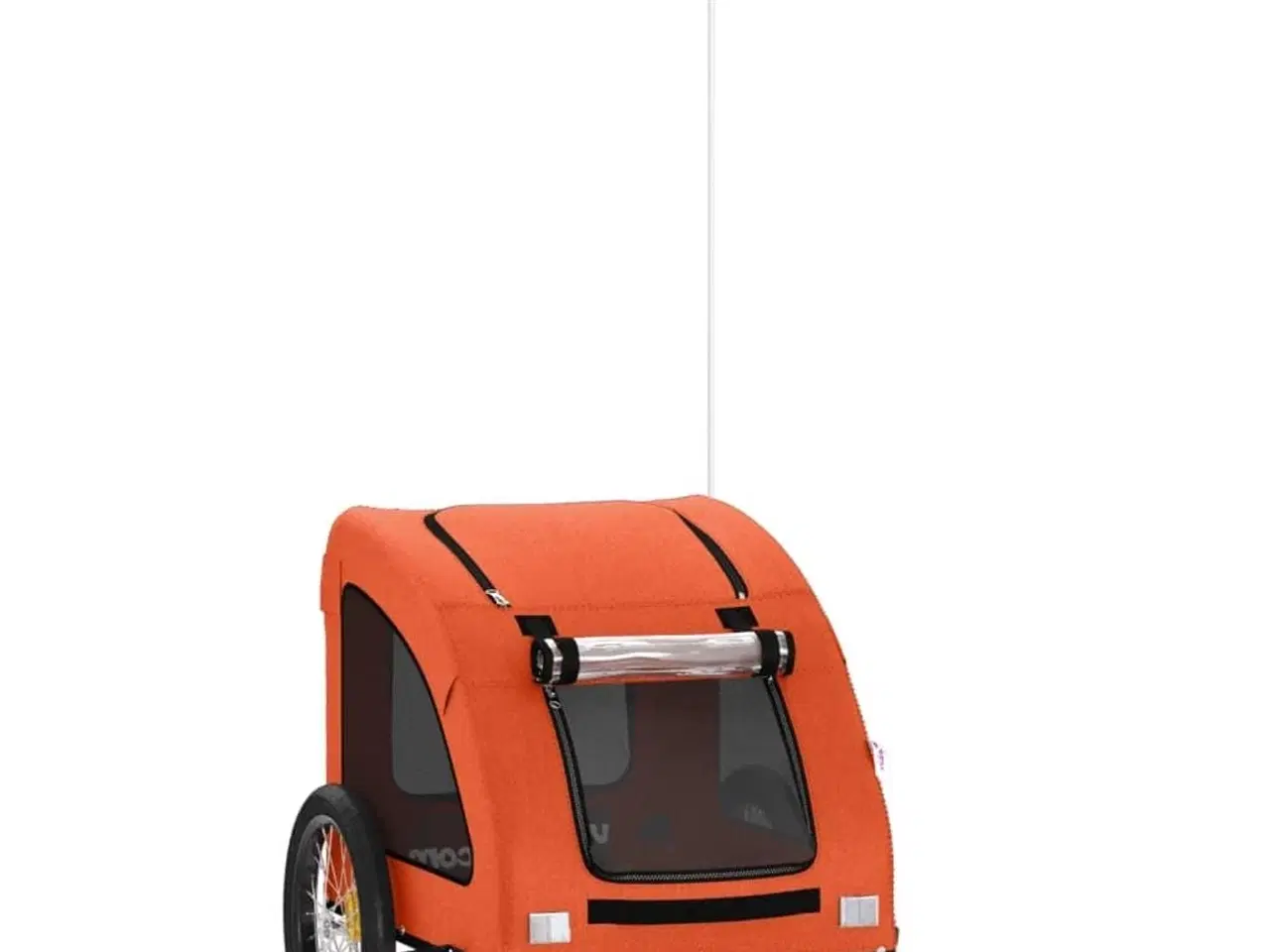 Billede 2 - Cykeltrailer til kæledyr oxfordstof og jern orange